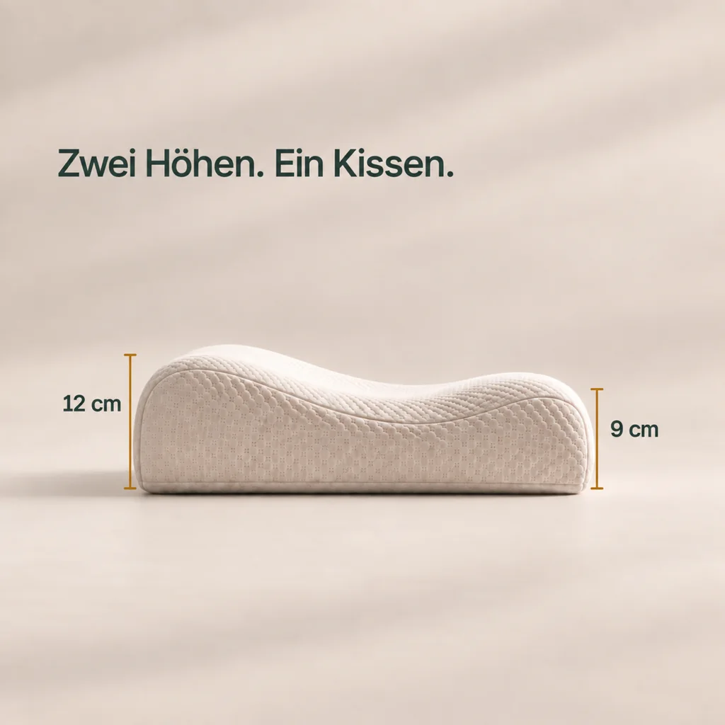 ALINEO Nackenstützkissen mit den Höhen 12 und 9 Zentimeter